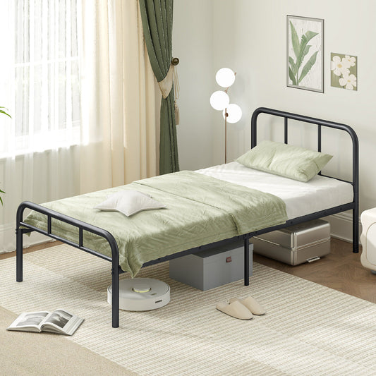 Bed Frame with Headboard and Footboard-Single Size