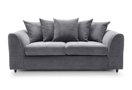 Jasmine Jumbo Cord 3 Seater Sofa - Grey