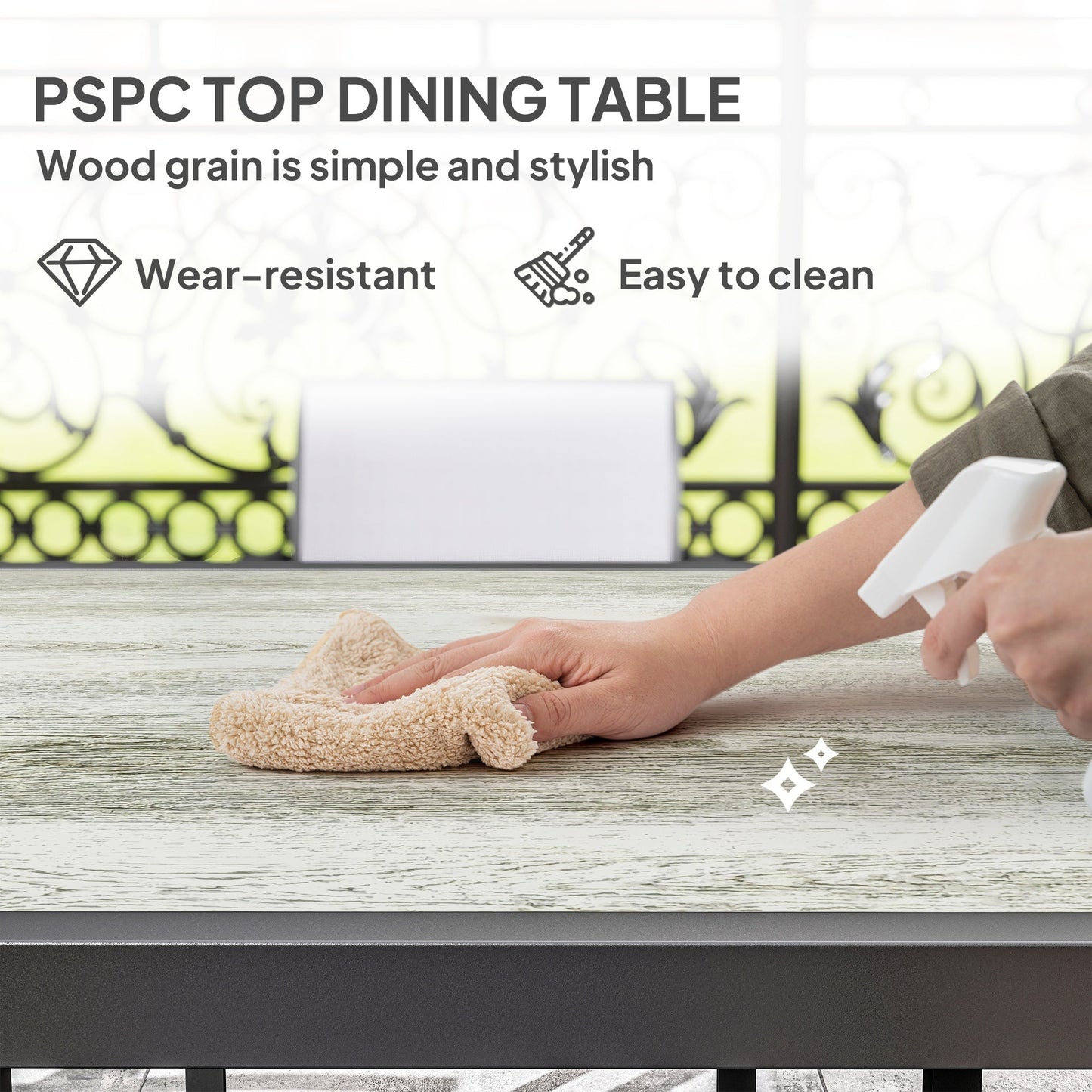 Outsunny Five-Piece Outdoor Garden Dining Set - Grey