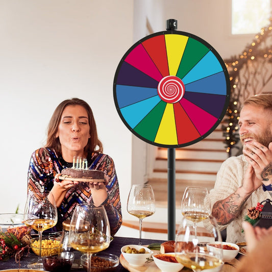 60 cm Spinning Prize Wheel Dual Use with Stand