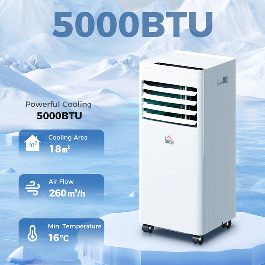 HOMCOM Portable Air Conditioner 9000 BTU, Air Conditioning Unit with Digital Display for Room up to 28ã¡
