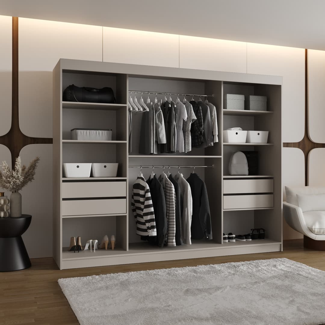 Rubino T1 Sliding Door Wardrobe 250cm