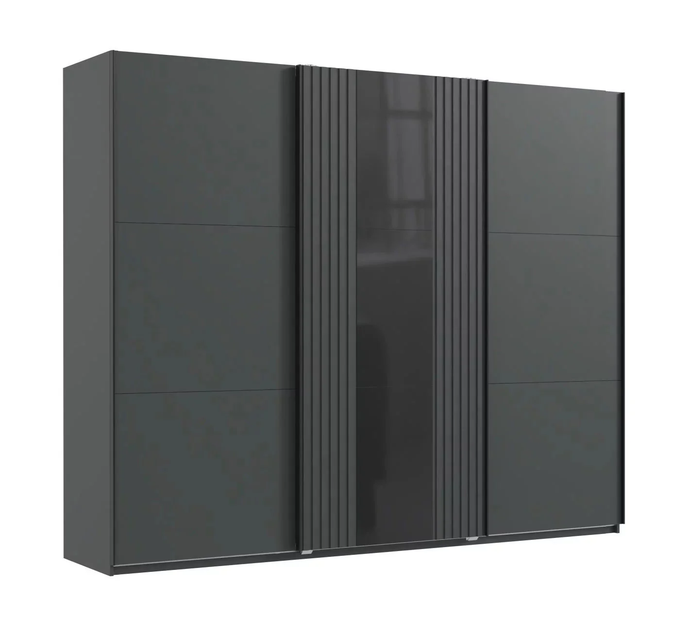 Sliding Wardrobe - ATLANTIC 3 Door Wardrobe Black 250cm