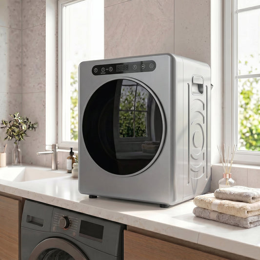 HOMCOM 5kg Compact 40-60â Tumble Dryer - Silver Tone