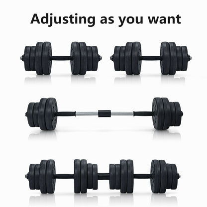Adjustable Weight 2 in 1 Dumbbell/Barbell Set 30KG