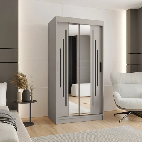 Rubino Y1 Sliding Door Wardrobe 100cm