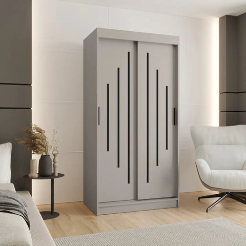 Rubino Y Sliding Door Wardrobe 100cm