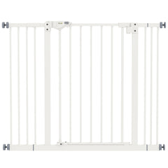 PawHut Adjustable Safety Gate w/ Two Extensions, Four Adjustable Screws, White