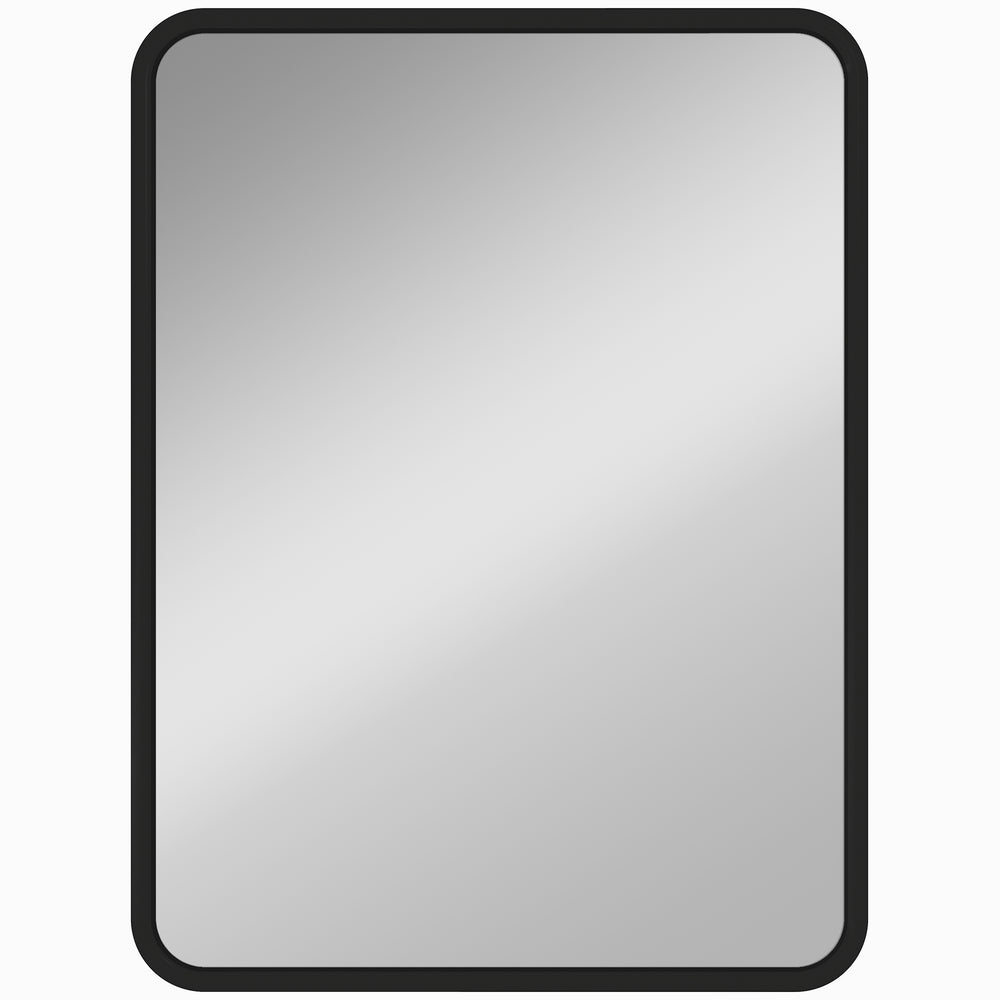HOMCOM Rectangular Wall Mirror with HD Glass - Black