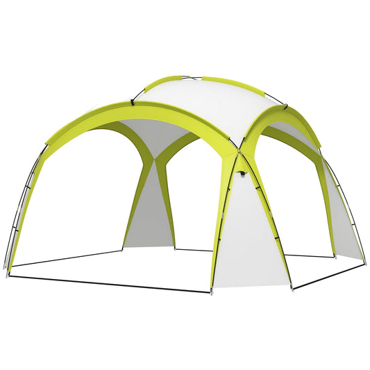 Outsunny 3.5 x 3.5M Camping Gazebo, Outdoor Event Shelter Dome Tent Garden Sun Shelter Patio Spire Arc Pavilion Camp Sun Shade Tent for 6-8 Person, Green