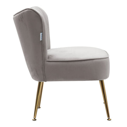 Velvet Cocktail Chairs Accent Chairs with Gold Legs