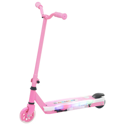AIYAPLAY Electric Scooter for Kids Aged 4-7 Years, with Flashing LED Lights, Rear Auxiliary Wheels, Pink