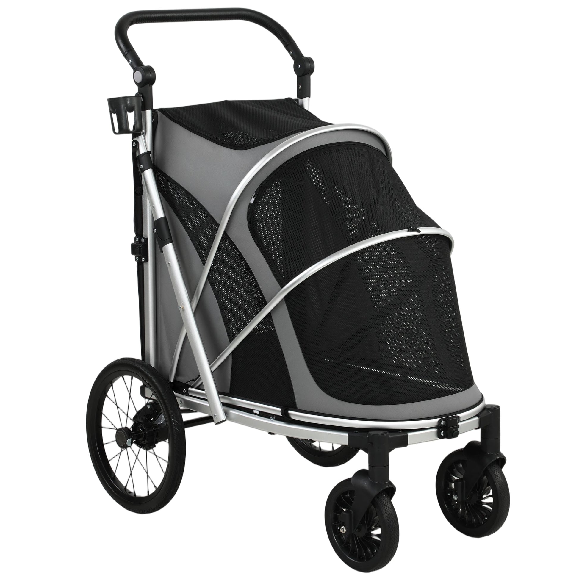 pawhut dog stroller instructions PawHut Dog Stroller, Easy Folding Pet Stroller for Small and Medium Do – Furniture Gold