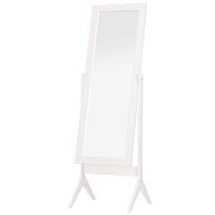 HOMCOM Full Length Mirror, Freestanding Adjustable Angle Dressing Mirror for Bedroom, Living Room, 148 x 47 cm, White