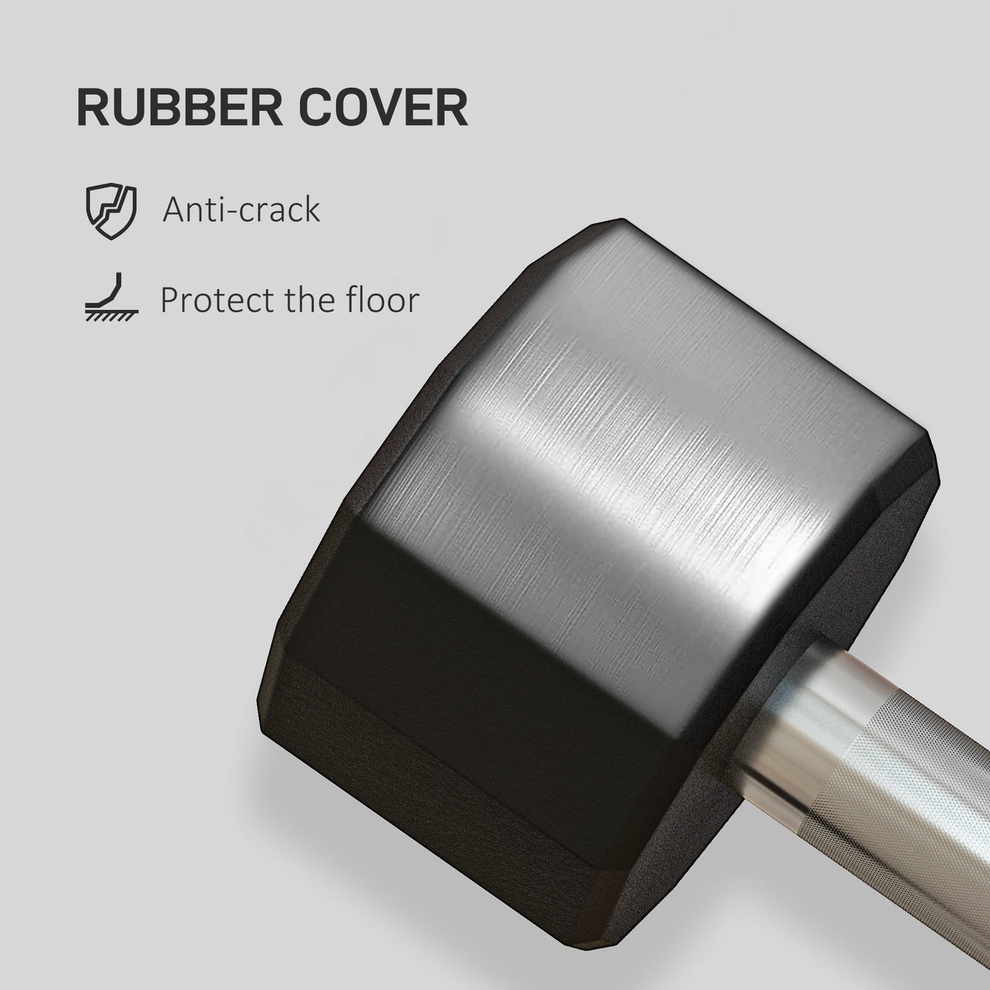 SPORTNOW Dumbbells Weights Set with 12-Sided Shape and Non-Slip Grip for Men Women Home Gym Workout, 2 x 4kg