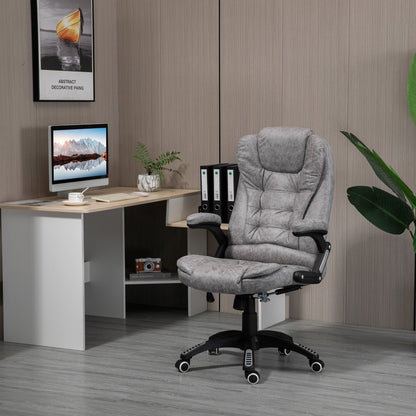 Vinsetto High Back Home Office Chair Computer Desk Chair w/ Arm, Swivel Wheels, Grey