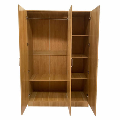 Wardrobe SLEEK 3 Door Wardrobe Oak Finish 120cm