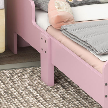 ZONEKIZ Toddler Bed Frame, Princess Bed for Kids, Cloud-Design, 143 x 74 x 55cm - Pink