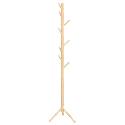 HOMCOM Eight-Hook Wooden Coat Rack - Natural
