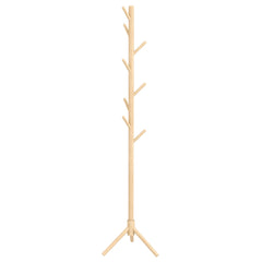 HOMCOM Eight-Hook Wooden Coat Rack - Natural