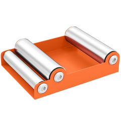 HOMCOM Motorcycle Wheel Cleaning Roller Stand with Steel Frame, Aluminium Rollers, Motorcycle Maintenance Stand for Tyre Cleaning and Chain Lubrication, Fit Tyre Width < 180mm, Bikes < 485lb, Orange