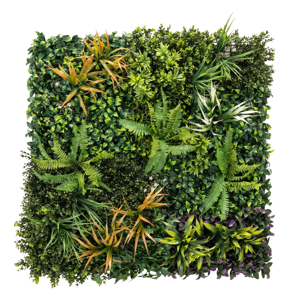 Outsunny Grass Wall Panels, 100 x 100 cm Artificial Grass Wall Decor with Tie Connectors, Greenery Backdrop Panels, Green