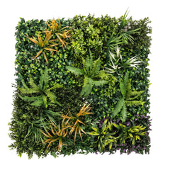 Outsunny Grass Wall Panels, 100 x 100 cm Artificial Grass Wall Decor with Tie Connectors, Greenery Backdrop Panels, Green