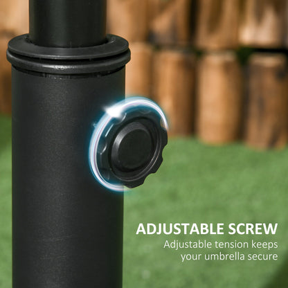 Outsunny Heavy Duty Cement Parasol Base 20kg Round Patio Umbrella Stand Garden Outdoor Shade Holder for Dia. 35mm/38mm/48mm Poles