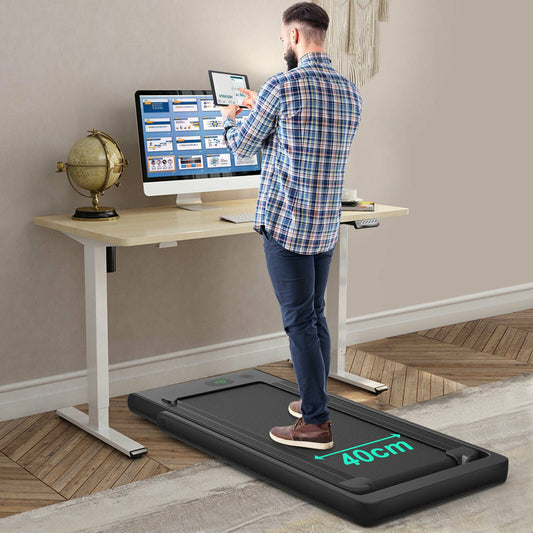 1-12Kph Folding Electric Treadmill with Bluetooth Capability-Black - Furniture Gold