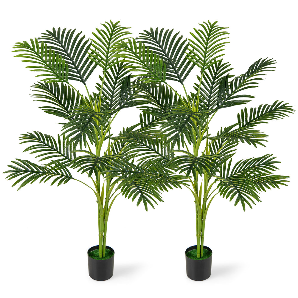 1.2M Artificial Palm Paradise Plant Large Fake Potted Tree Set of 2