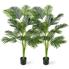 1.2M Artificial Palm Paradise Plant Large Fake Potted Tree Set of 2