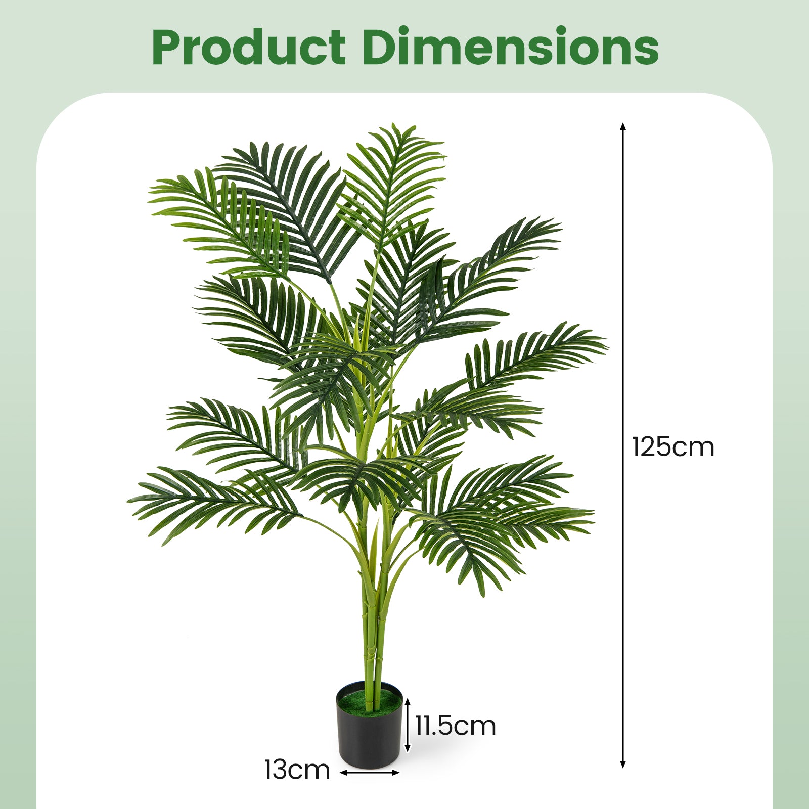 1.2M Artificial Palm Paradise Plant Large Fake Potted Tree Set of 2