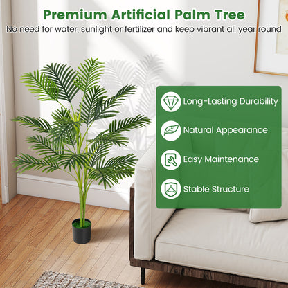 1.2M Artificial Palm Paradise Plant Large Fake Potted Tree Set of 2