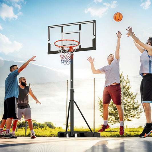 1-3.05m Portable Basketball Hoop Outdoor with Shatterproof Backboard