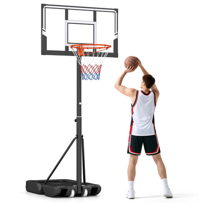 1-3.05m Portable Basketball Hoop Outdoor with Shatterproof Backboard