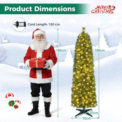 1.8M Pre-Lit Artificial Christmas Tree with 346 PVC Branch Tips