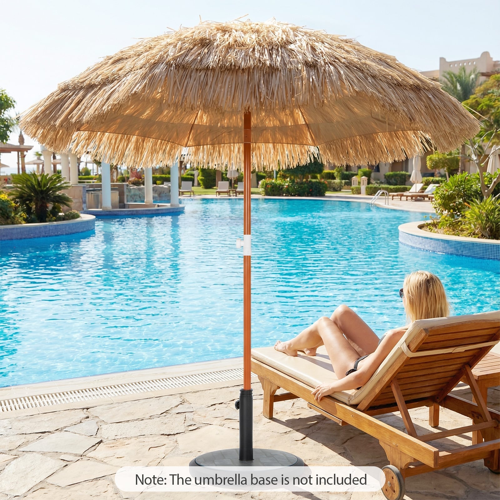 1.9 M Thatched Patio Umbrella with Carrying Bag