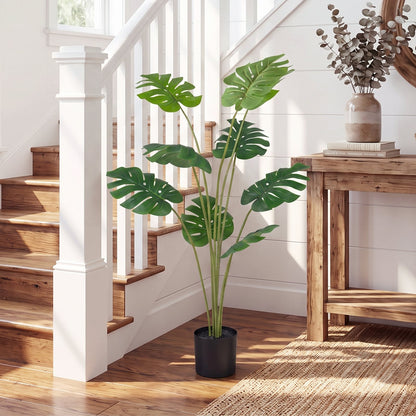 1 Pieces 120 cm Artificial Monstera Deliciosa Plant in Pot