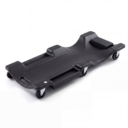 101 CM Low Profile Rolling Garage Creeper with Padded Headrest-Black