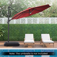 102 kg Cantilever Patio Umbrella Base with Wheels and Crossed Base