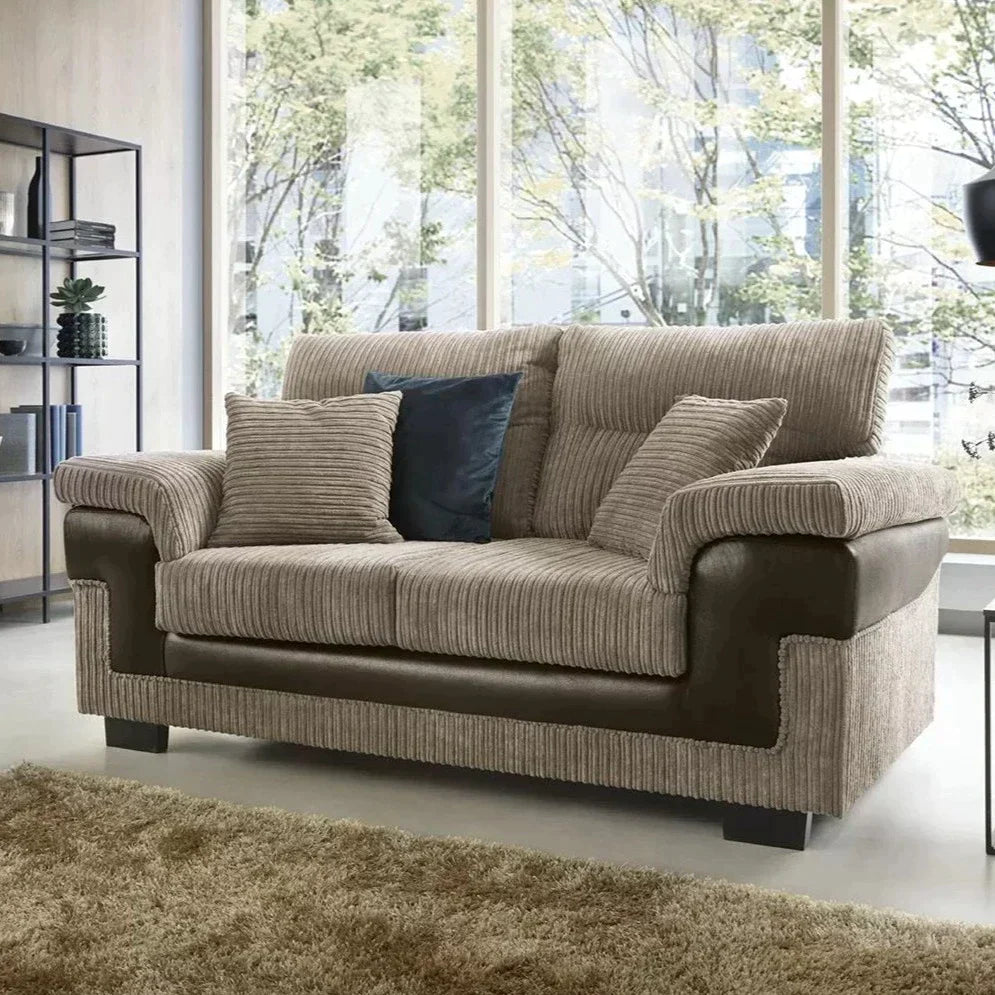 Samson Corded Fabric Corner Sofa Set – Furniture Gold