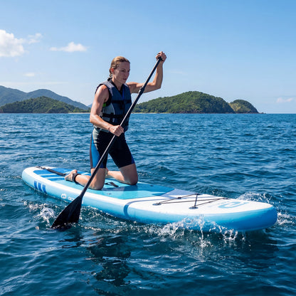 11' Wide Inflatable Stand Up Paddle Board-Blue