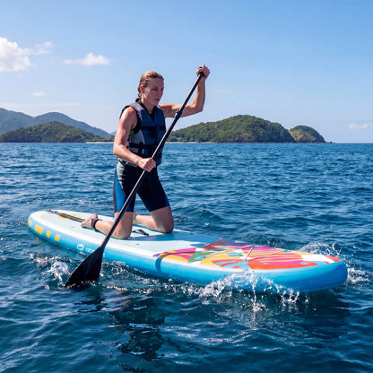 11' Wide Inflatable Stand Up Paddle Board-Multicolor