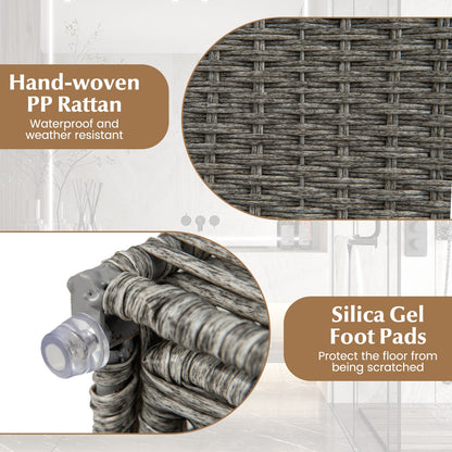 110L Laundry Hamper with Handles and Removable Liner Bag-Grey