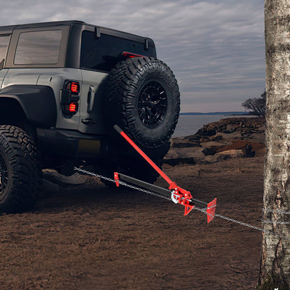 112 cm 3000 kg Capacity Farm Jack for Car Truck-Red