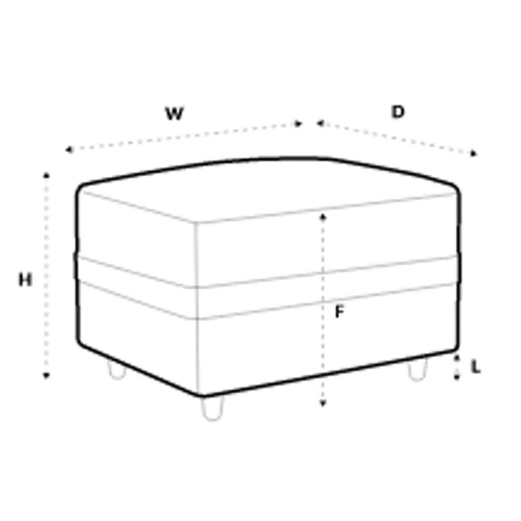 Chic Velvet Footstool - Dark Blue