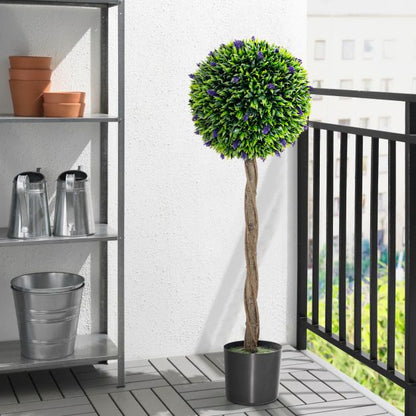 115 CM Artificial Boxwood Topiary Tree Fake Lavender Ball Plant-Green