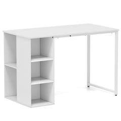 115 CM Computer Desk with 5 Storage Compartments-White