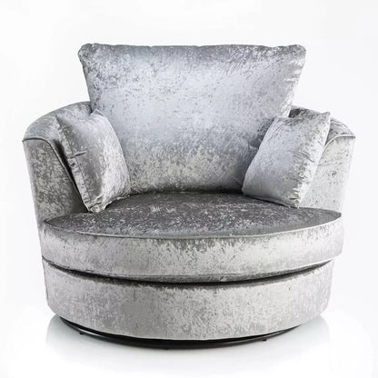 Classic Design Crushed Velvet 3+2 Sofas - Silver or Black