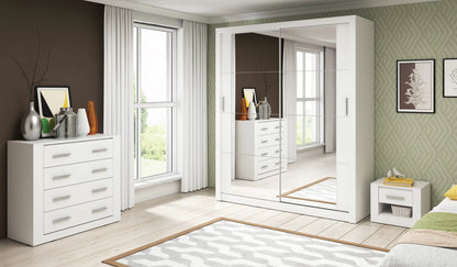 Tegan 2 Door Sliding Wardrobe 181cm - White, Grey, Black or Oak